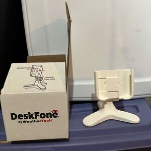 White Minimalist Phone Stand with Adjustable Mount